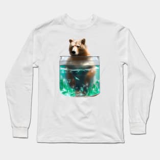 Cute Grizzly Bear Drawing Long Sleeve T-Shirt